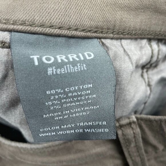 Torrid Brown Stretchy Drawstring Pants Size 2R Slim Fit Lightweight a0464 - Picture 7 of 9